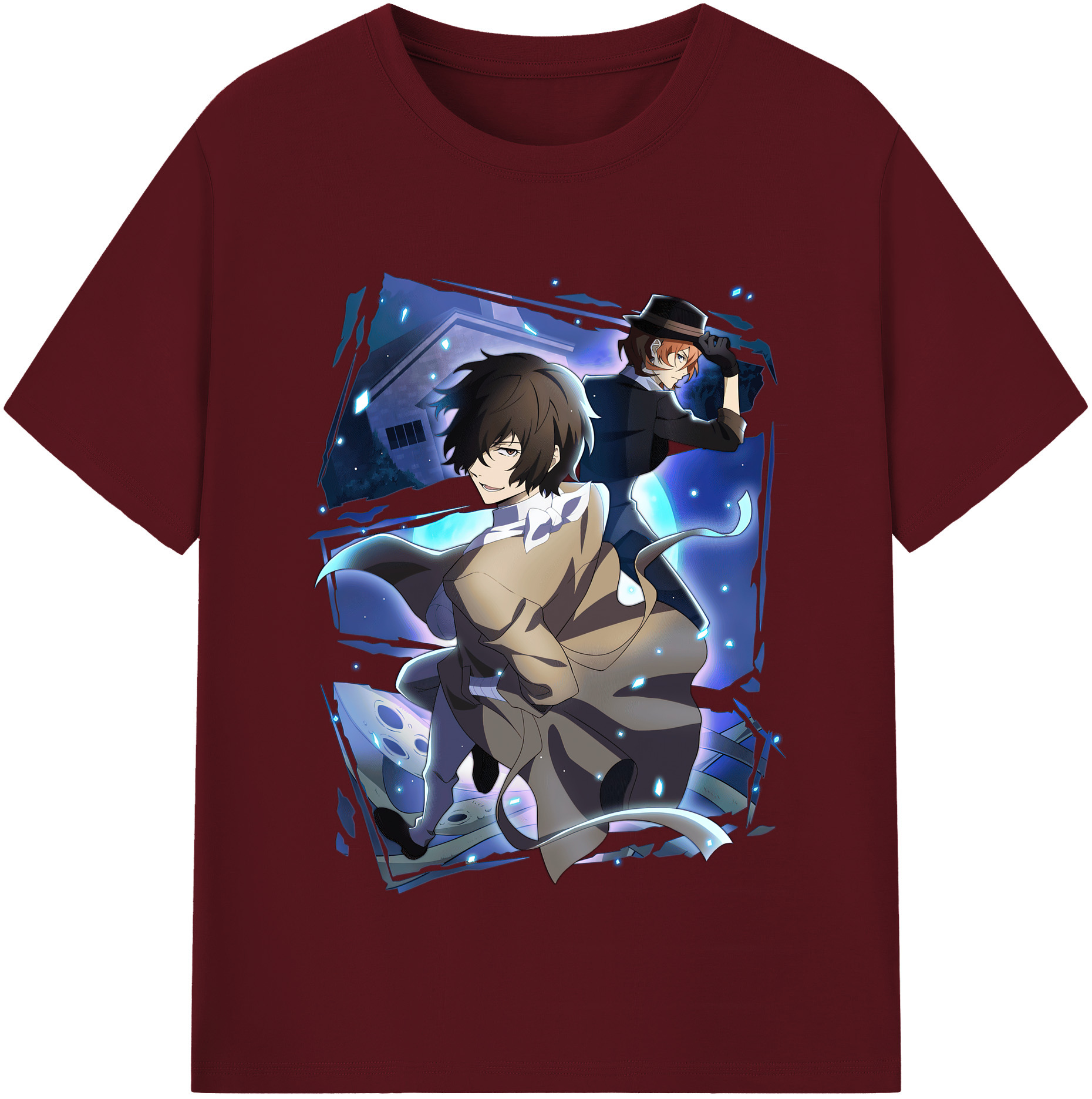 （画像用） 文豪ストレイドッグス Bungo Stray Dogs 綿100％半袖Tシャツ（フロントプリント）